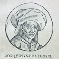 Holzschnitt Profilbild von Josquin Desprez (Josquinus Pratensis), gemeinfrei.